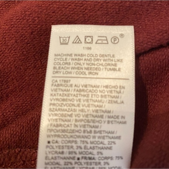 Athleta Poise Dance Wrap Tie Burgundy Sweater - Medium - Picture 10 of 16